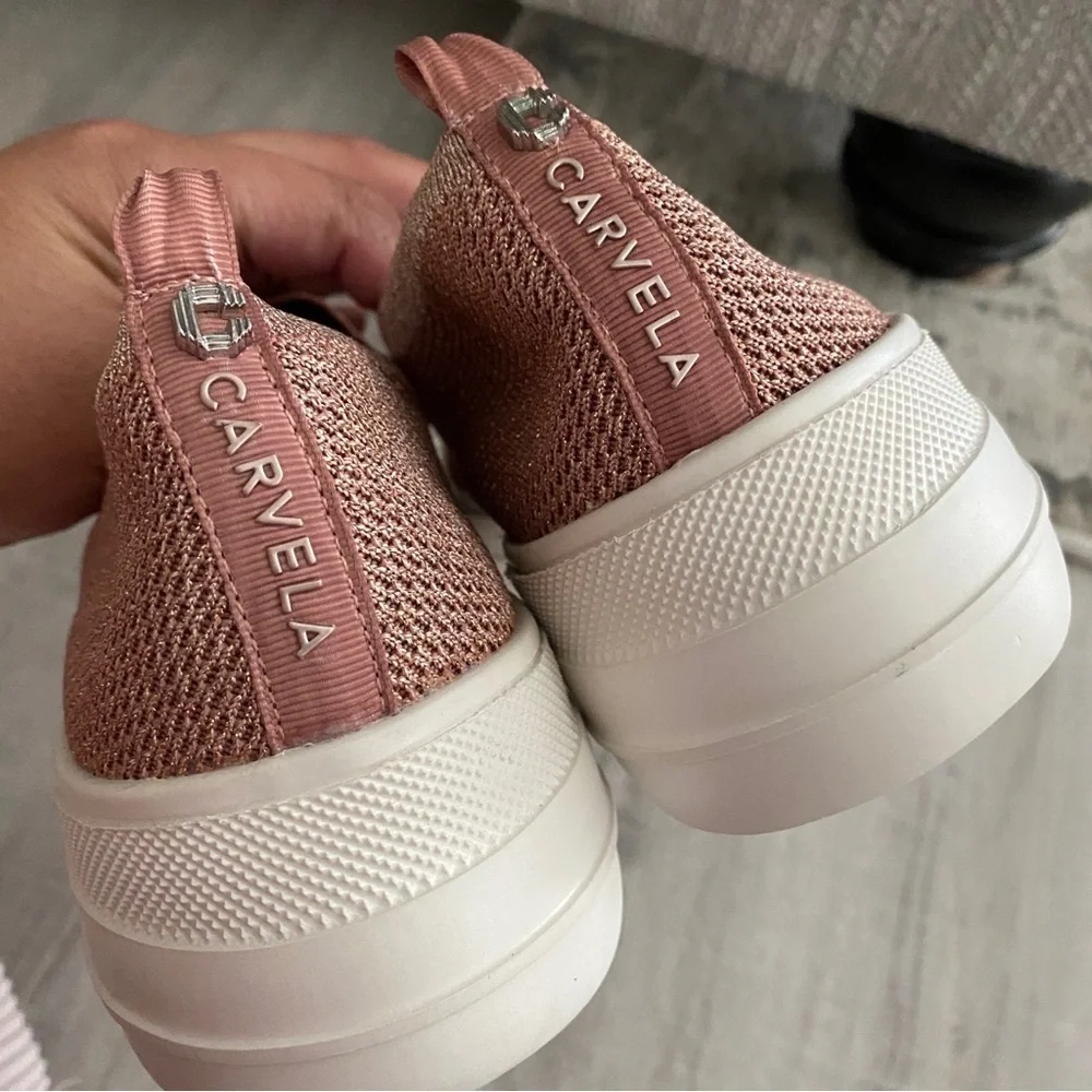 Carvela Campaign Stretch Pink Slip-On Sneakers